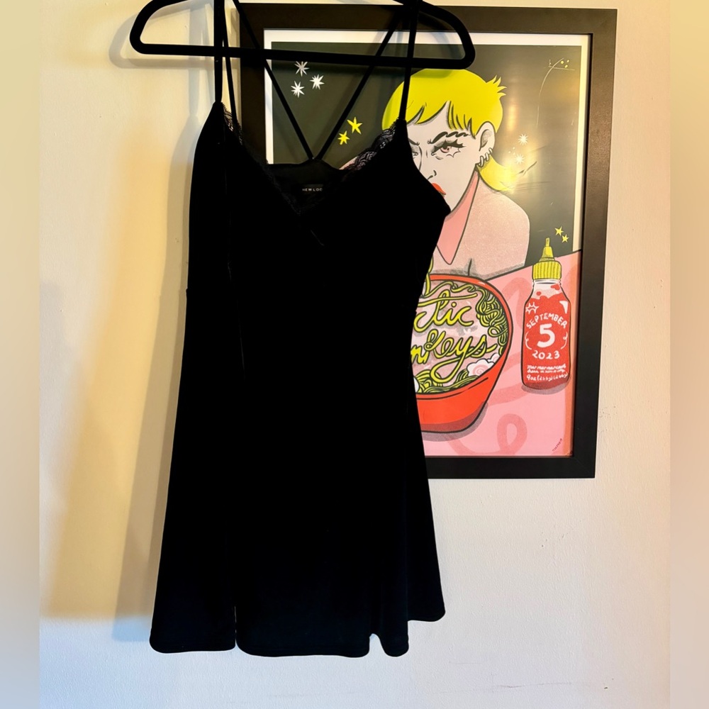 Vintage velvet mini dress